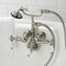 Kingston Brass CA23T8 3-3/8" Tub Wall Mount Clawfoot Tub Faucet with Hand Shower, Brushed Nickel CA23T8 - alternate 5